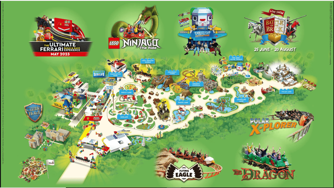 Mappa di Legoland Danimarca