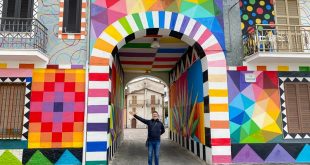 Aielli - Alto - Paolo davanti a Okuda San Miguel