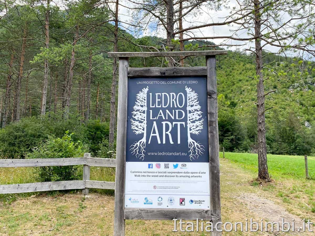 Ledro Land Art- cartello all'ingresso
